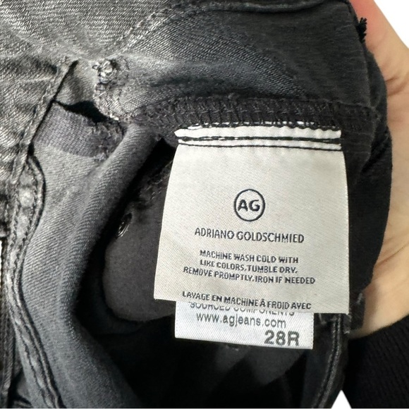 New! AG Adriano Goldschmied Isabelle Side Panel High Rise Straight Crop Jeans - Picture 7 of 8